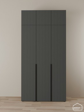 Шкаф с антресолью Linnea MHR-3A-1 2450х1200х510 (Графит-М 11.1.25) в Асбесте - asbest.mebel24.online | фото