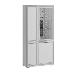 Шкаф с полками и витриной Ливорно ЛШ-6 Ясень Анкор Светлый в Асбесте - asbest.mebel24.online | фото