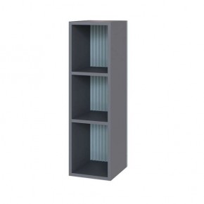 Шкаф Сириния навесной открытый серый графит/МДФ бриз в Асбесте - asbest.mebel24.online | фото