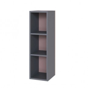 Шкаф Сириния навесной открытый серый графит/МДФ пудра в Асбесте - asbest.mebel24.online | фото