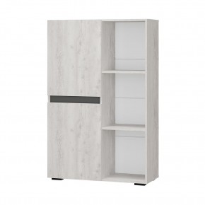 Шкаф стеллаж Мрия ШК-16 (Бетон пайн светлый/Графит) в Асбесте - asbest.mebel24.online | фото