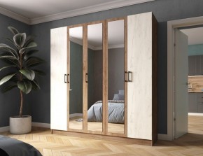 Шкаф Вегас 2000 Дуб крафт табачный/Дуб крафт белый в Асбесте - asbest.mebel24.online | фото 1