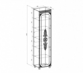 Шкаф-витрина Ассоль АС-533К в Асбесте - asbest.mebel24.online | фото 2