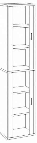 Шкаф-витрина Домино СУ(ш1в2)+2ФС в Асбесте - asbest.mebel24.online | фото 3