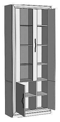 Шкаф-витрина Нобиле ШВтВ-ФСД-ФГК в Асбесте - asbest.mebel24.online | фото 2