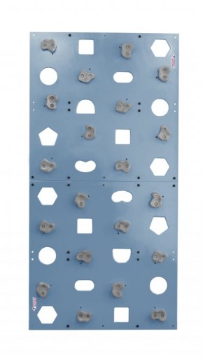 Скалодром пристенный (1000*2000) стандарт ЭЛЬБРУС Pastel с отверстиями (20 шт. серых зацепов) цв.голубой в Асбесте - asbest.mebel24.online | фото 1
