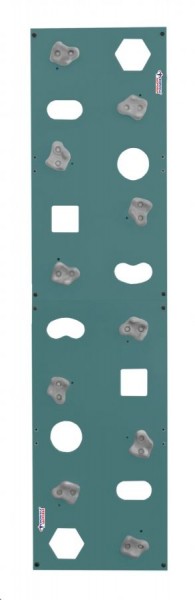 Скалодром пристенный (500*2000) стандарт ЭЛЬБРУС Pastel с отверстиями (10 шт. серых зацепов) цв. бирюзовый в Асбесте - asbest.mebel24.online | фото 1