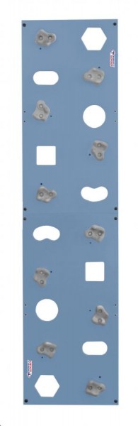 Скалодром пристенный (500*2000) стандарт ЭЛЬБРУС Pastel с отверстиями (10 шт. серых зацепов) цв.голубой в Асбесте - asbest.mebel24.online | фото 1