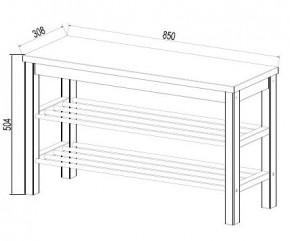 Скамья 85х50 Кантри для обуви белая в Асбесте - asbest.mebel24.online | фото 3