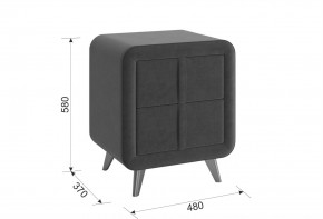 СОФИ 2 Тумба прикроватная (велюр) в Асбесте - asbest.mebel24.online | фото