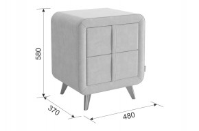 СОФИ 3 Тумба прикроватная (велюр) в Асбесте - asbest.mebel24.online | фото 3