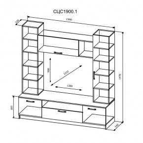 СОФИ Гостиная (модульная) дуб сонома/белый глянец в Асбесте - asbest.mebel24.online | фото 11