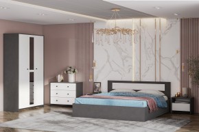 Спальный гарнитур Дольче (графит/белый) в Асбесте - asbest.mebel24.online | фото