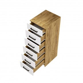 Спальный гарнитур Евро (модульный) Крафт/Белый в Асбесте - asbest.mebel24.online | фото 13