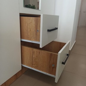 Спальный гарнитур Евро (модульный) Крафт/Белый в Асбесте - asbest.mebel24.online | фото 29