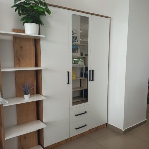 Спальный гарнитур Евро (модульный) Крафт/Белый в Асбесте - asbest.mebel24.online | фото 33