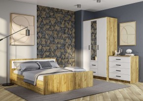 Спальный гарнитур Евро (модульный) Крафт/Белый в Асбесте - asbest.mebel24.online | фото 7