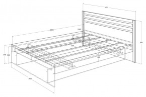 Спальный гарнитур Лиана (Дуб Крафт Белый/Графит) в Асбесте - asbest.mebel24.online | фото 5