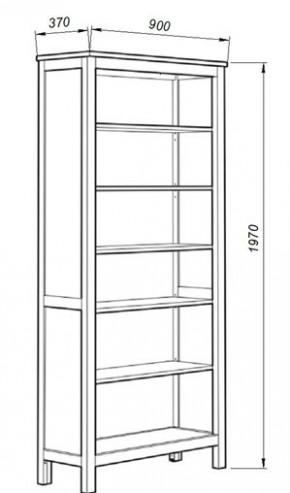 Стеллаж 00 Кантри, массив сосны, цвет белый в Асбесте - asbest.mebel24.online | фото 3