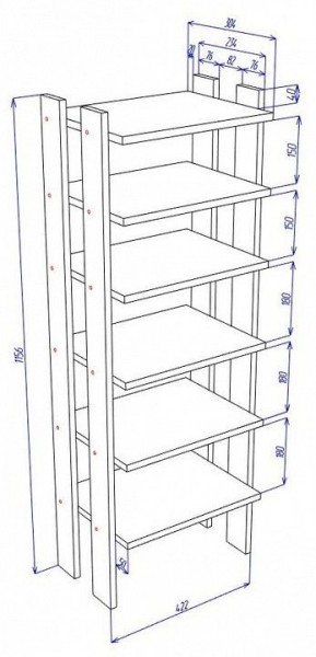 Стеллаж для обуви Cross СТЕЛ1 в Асбесте - asbest.mebel24.online | фото 3