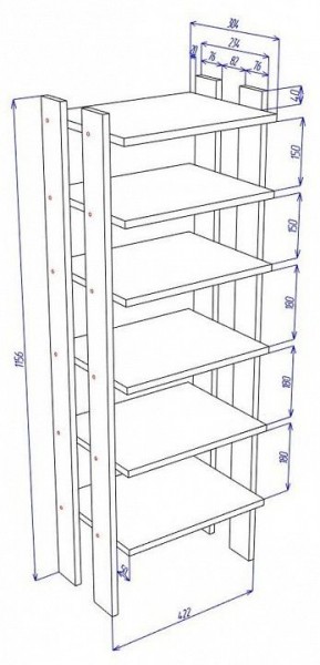 Стеллаж для обуви Cross СТЕЛ1 в Асбесте - asbest.mebel24.online | фото 4