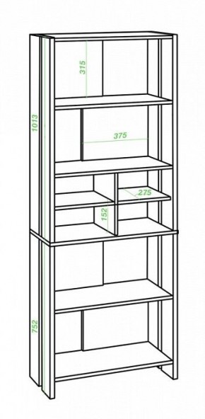 Стеллаж Домино Lite СТЛ-ОВХ в Асбесте - asbest.mebel24.online | фото 2