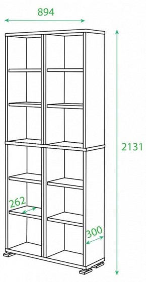 Стеллаж Домино ПУ-30-1 в Асбесте - asbest.mebel24.online | фото 2