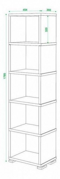 Стеллаж Домино СБ-15/5 в Асбесте - asbest.mebel24.online | фото 2