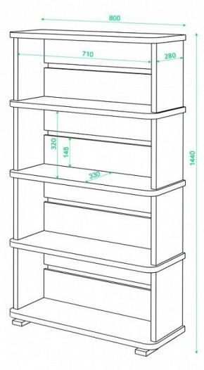 Стеллаж Домино СБ-25/4 в Асбесте - asbest.mebel24.online | фото 3