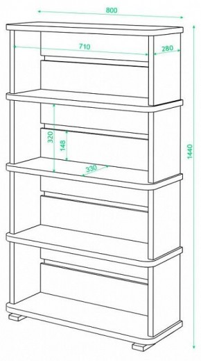 Стеллаж Домино СБ-25/4 в Асбесте - asbest.mebel24.online | фото 2