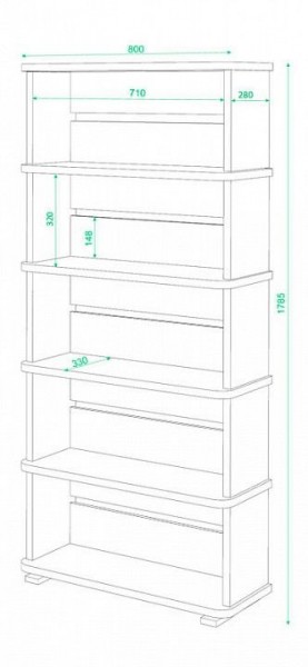 Стеллаж Домино СБ-25/5 в Асбесте - asbest.mebel24.online | фото 2