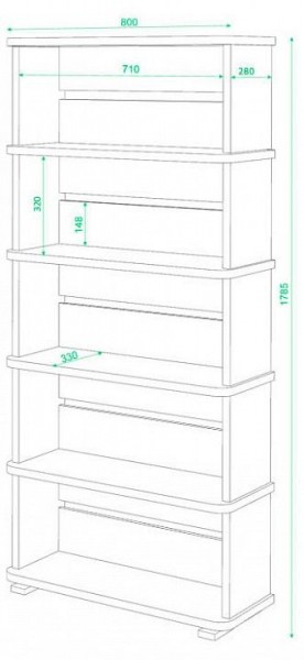 Стеллаж Домино СБ-25/5 в Асбесте - asbest.mebel24.online | фото 2