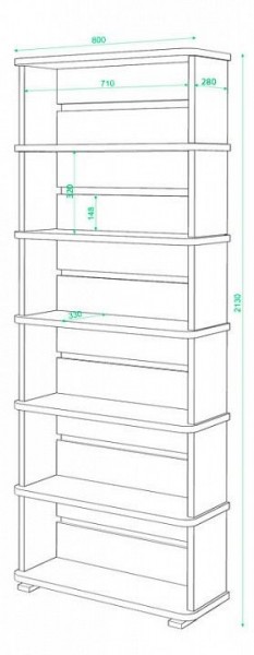 Стеллаж Домино СБ-25/6 в Асбесте - asbest.mebel24.online | фото 3