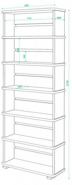 Стеллаж Домино СБ-25/6 в Асбесте - asbest.mebel24.online | фото 2