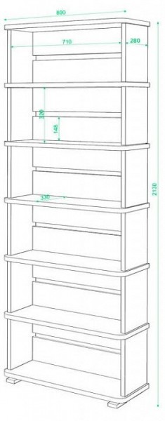 Стеллаж Домино СБ-25/6 в Асбесте - asbest.mebel24.online | фото 2