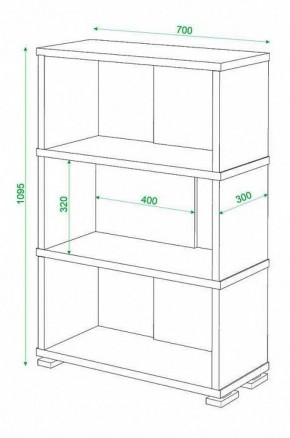 Стеллаж книжный Домино нельсон СБ-10_3 в Асбесте - asbest.mebel24.online | фото 3