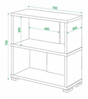 Стеллаж книжный Домино СБ-10_2 в Асбесте - asbest.mebel24.online | фото 3