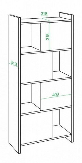 Стеллаж комбинированный Домино Лайт СТЛ-3В в Асбесте - asbest.mebel24.online | фото 2