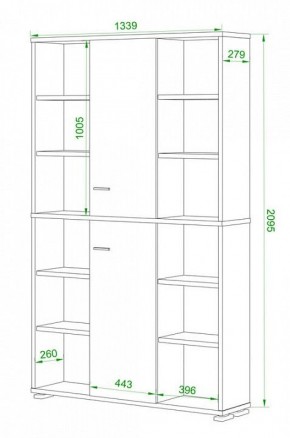 Стеллаж комбинированный Домино нельсон ПУ-40-2 в Асбесте - asbest.mebel24.online | фото 2