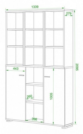 Стеллаж комбинированный Домино нельсон ПУ-40-6 в Асбесте - asbest.mebel24.online | фото 2