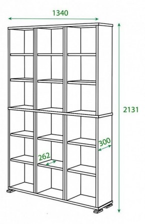 Стеллаж комбинированный Домино ПУ-40-3 в Асбесте - asbest.mebel24.online | фото 2