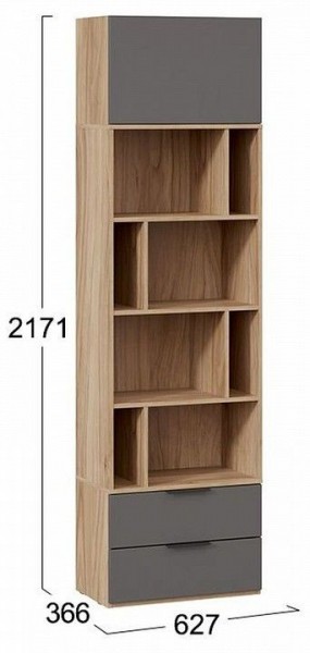 Стеллаж комбинированный Порто Исп. 2 ТД-393.07.20 в Асбесте - asbest.mebel24.online | фото 5