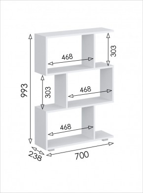 Стеллаж открытый мини Париж в Асбесте - asbest.mebel24.online | фото 3