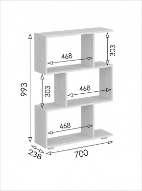 Стеллаж открытый мини Вена в Асбесте - asbest.mebel24.online | фото 3