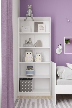 Стеллаж СИРИУС широкий, с пятью полками, цвет белый в Асбесте - asbest.mebel24.online | фото