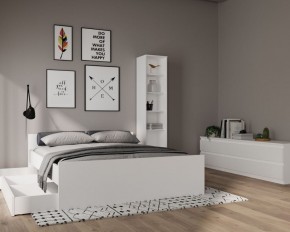 Стеллаж СИРИУС узкий, с пятью полками, цвет белый в Асбесте - asbest.mebel24.online | фото