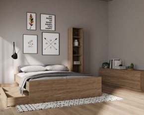 Стеллаж СИРИУС узкий, с пятью полками, цвет Дуб Сонома в Асбесте - asbest.mebel24.online | фото 3