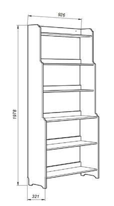 Стеллаж Вествик, массив сосны, цвет белый в Асбесте - asbest.mebel24.online | фото 4