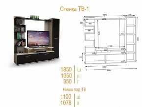 Стенка для гостиной ТВ-1 в Асбесте - asbest.mebel24.online | фото 2