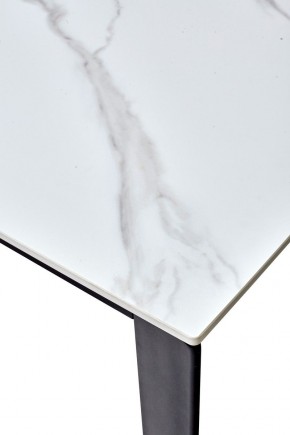 Стол CORNER 120 MATT WHITE MARBLE SOLID CERAMIC / BLACK, ®DISAUR в Асбесте - asbest.mebel24.online | фото 3